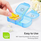 AUVON Weekly Pill Organizer 2 Times a Day with PU Leather Bag, Travel AM PM Pill Box 7 Day with One-Side Large Opening Design fo