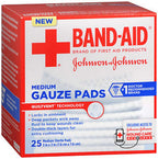 Johnson & Johnson Red Cross Hospital Grade Gauze Pads 3x3 - 25 ct