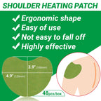 ishancare Shoulder Patches, 48 Count Warming Herbal Plaster Maximum Strength Heat Patches, 8 Hours Deep Heating Extra Strength J