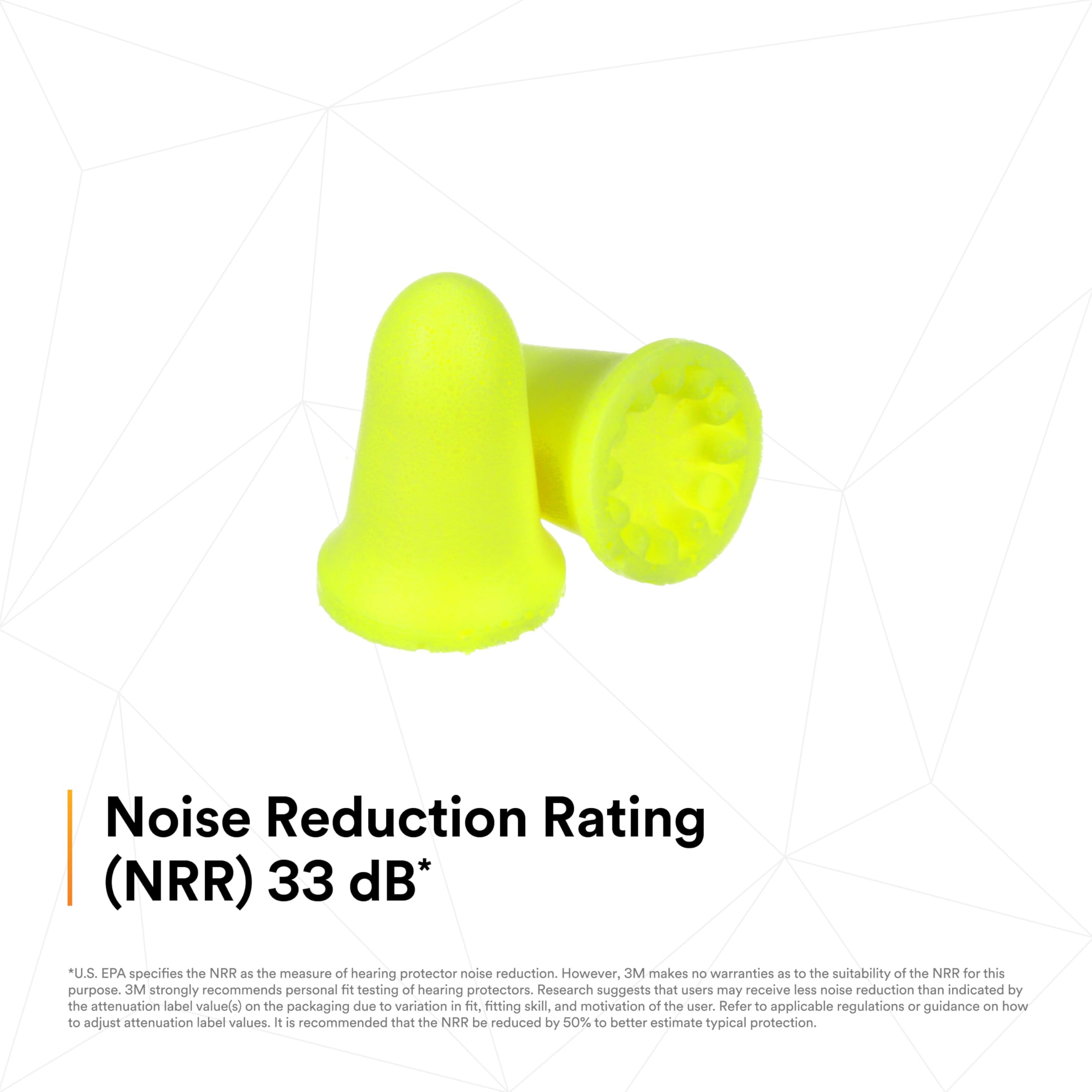 3M Ear Plugs, 200 Pairs/Box, E-A-Rsoft FX 312-1261, Uncorded, Disposable Foam Earplugs, Noise Reduction Rating NRR 33, Drilling,