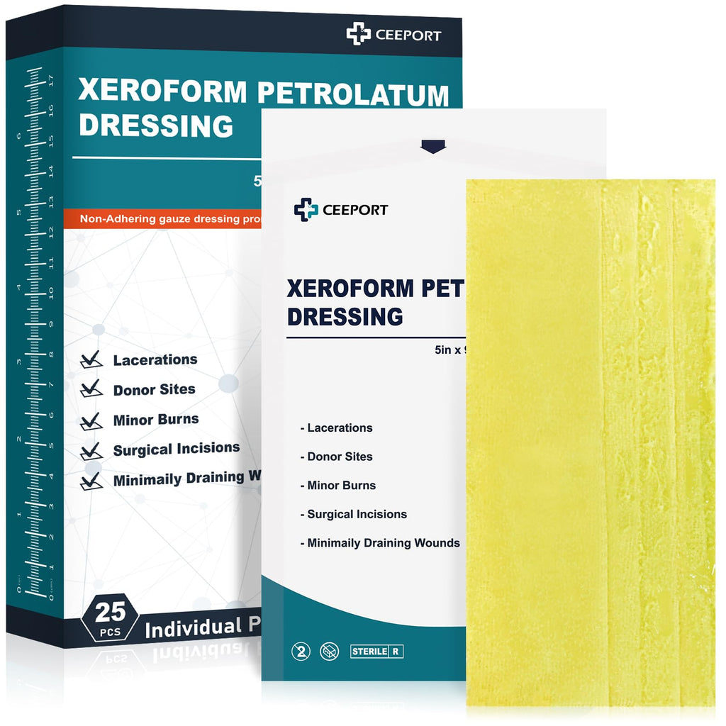 Ceeport Medical Xeroform Petrolatum Dressing 5x9