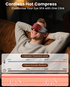 Heated Eye Mask - Cordless Eye Mask for Dry Eyes, Eye Relief, Improved Sleep, Timed Shutdown, 4 Temperature, Washable Eye Heatin