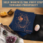 Faivykyd Cancer Zodiac Crystals Gifts Gifts for Women, 50 Daily Affirmation Cards & 6 Natural Healing Crystals, Healing Stones f