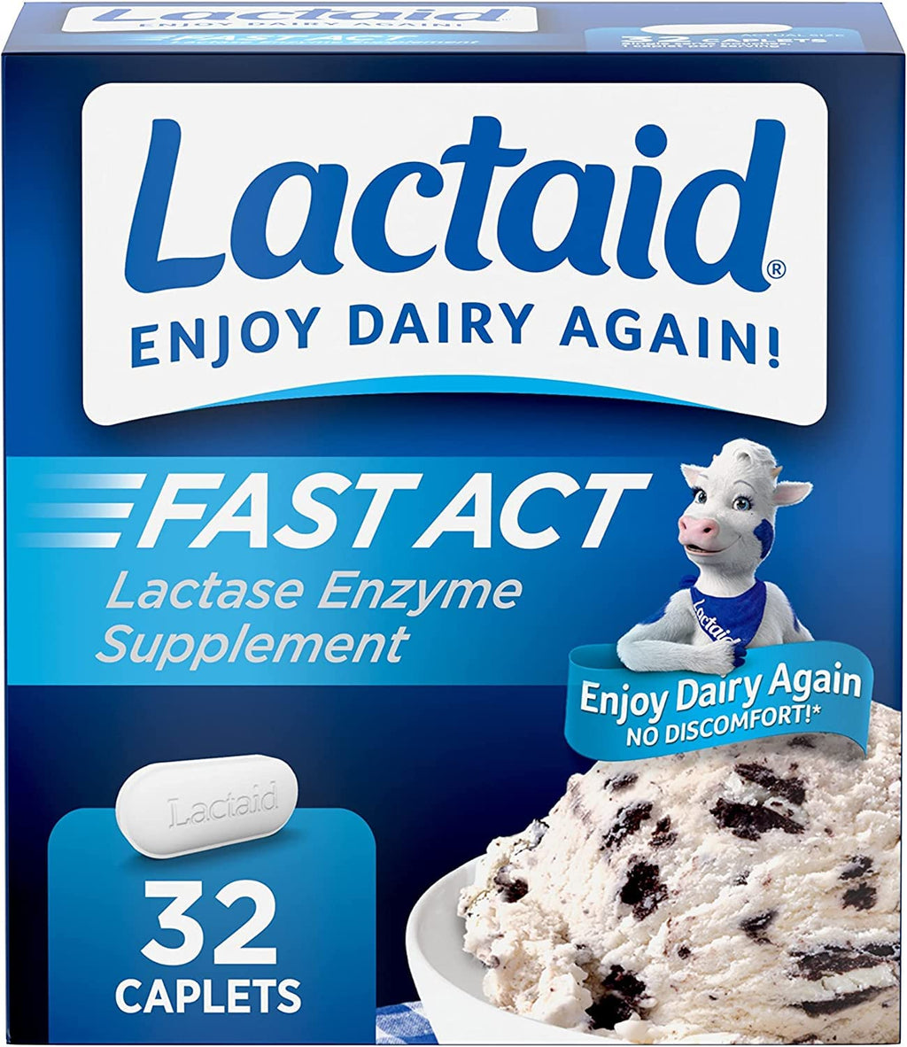 LACTAID Fast Act Caplets 32 Caplets (Pack of 3)