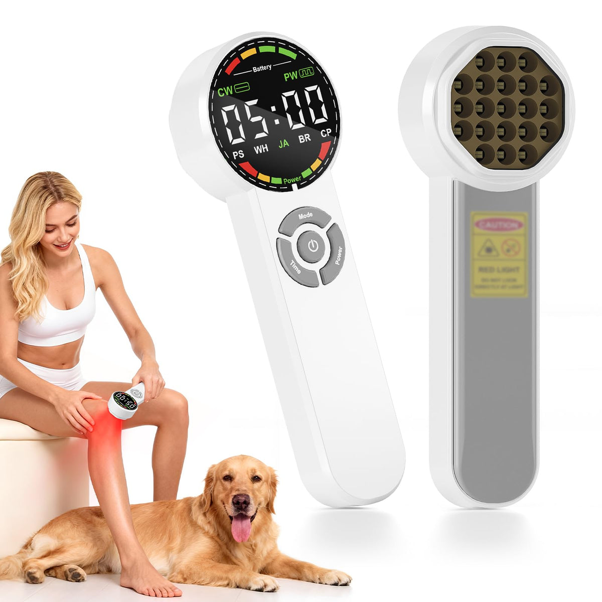 Handheld Red Light Therapy Device with Pulse Mode, 3 Wavelengths Infrared & Near Infrared Light Therapy for Body, Knee, Shoulder