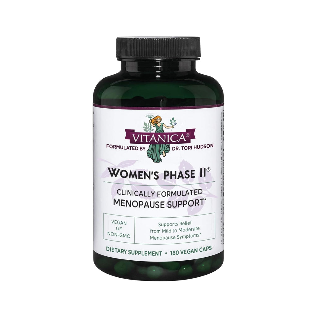 Vitanica Womens Phase II, Menopause Support, Vegan, 180 Capsules