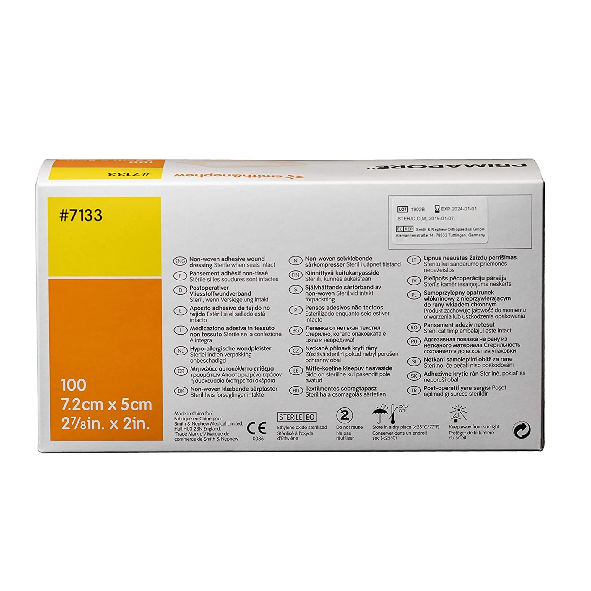 Smith and Nephew Primapore Iv Dressing 2In X 3In 7133