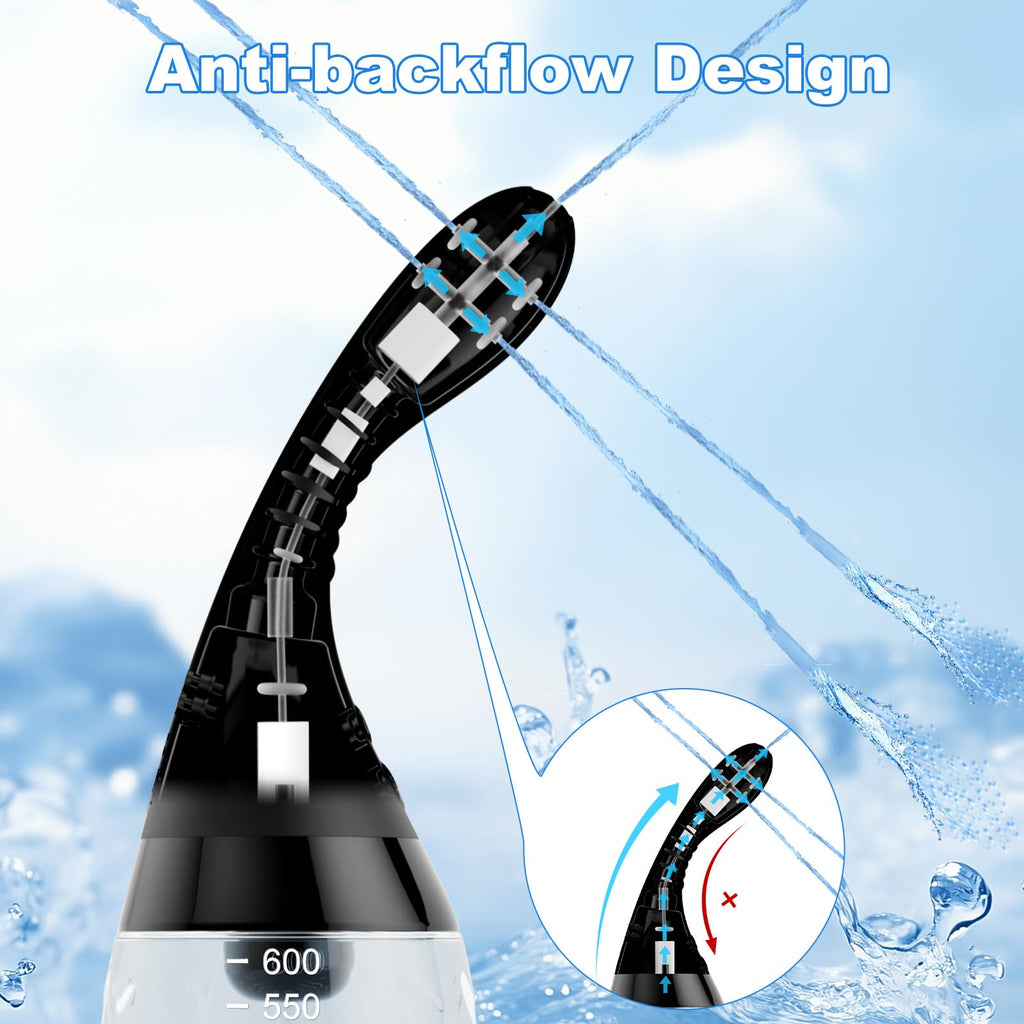 Automatic Anal Douche Enema Kit - 20oz Electric Enema Bulb with 3 Speeds & 10 Vibration for Colon Cleanse, Anti Backflow Anal Cl