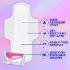 Always Pocket Feminine Pads for Women with FlexFoam, Size 1, Regular, with Wings, Unscented, 22 Count
