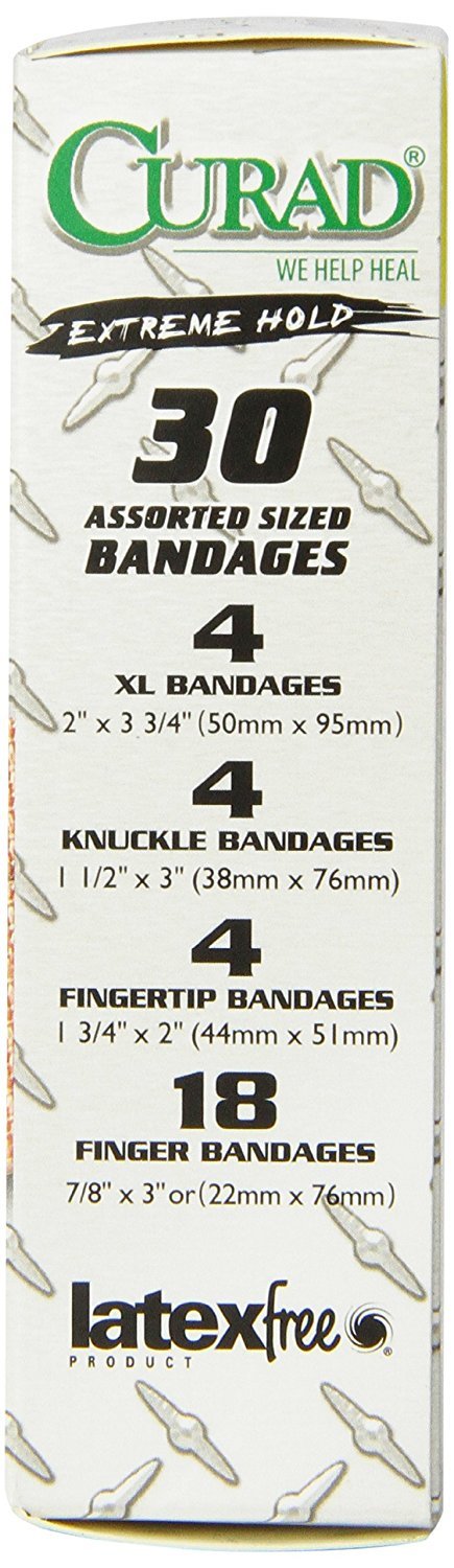 Curad Heavy Duty Assorted Bandages 30 ea ( Packs of 12)