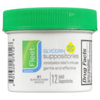 Fleet Glycerin Suppositories Adult 12 Each (Pack of 4)