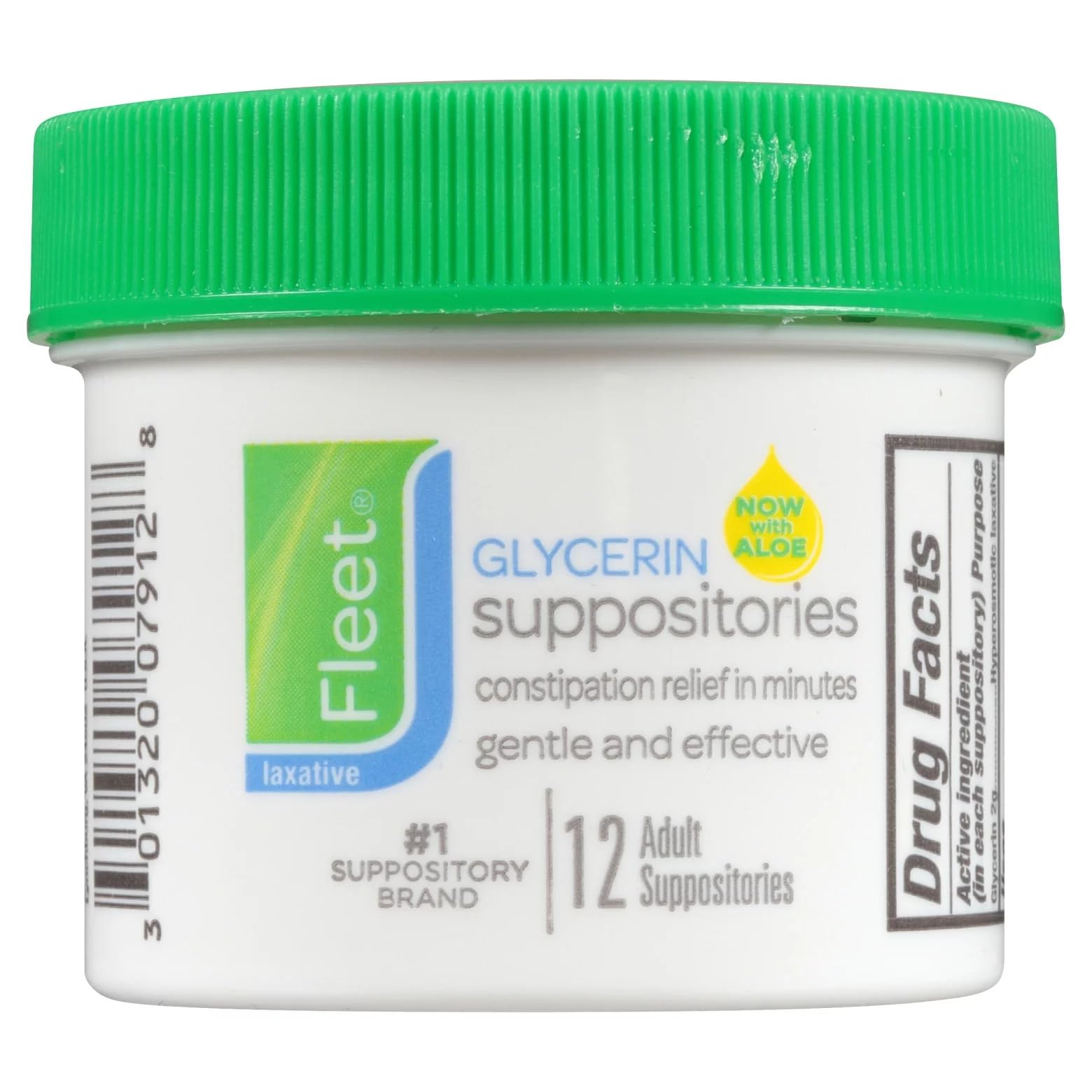 Fleet Glycerin Suppositories Adult 12 Each (Pack of 4)