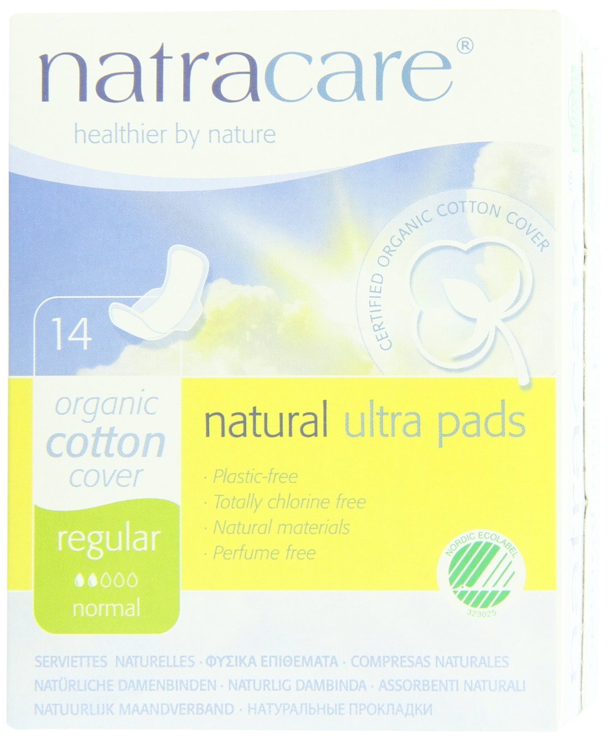 Natural Ultra Pads with Wings, Regular 14 ea (Pack of 6)