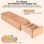 OYTKWU Wooden Weekly Pill Organizer 1 time a Day -Daily Pill Box 7 Day, Travel-Friendly, Safe Travel 7 Day Pill Box, Travel Pill
