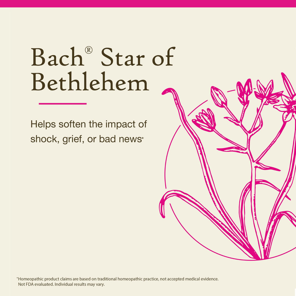 Bach Original Flower Remedies, Star of Bethlehem - 20mL Dropper, Pack of 2 - Neutralize Grief - Natural Homeopathic Flower Essen