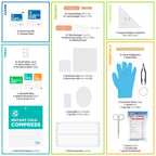 Be Smart Get Prepared First Aid Kit, Teal, 326 Piece, Exceeds OSHA and ANSI Guidelines 100 People - Office, Home, Car, School, E