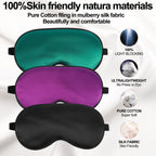 Sleep Mask, Silk Eye Mask for Sleeping with Adjustable Strap, Blindfold Eyeshade for Men & Women, Comfortable & Soft Eye Cover E