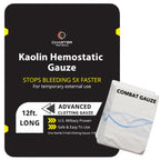 First Aid Advanced Quick Clotting Combat Gauze - Flexible Hemostatic - Stop The Bleed kit Faster Wound Packing Gauze with Quick 