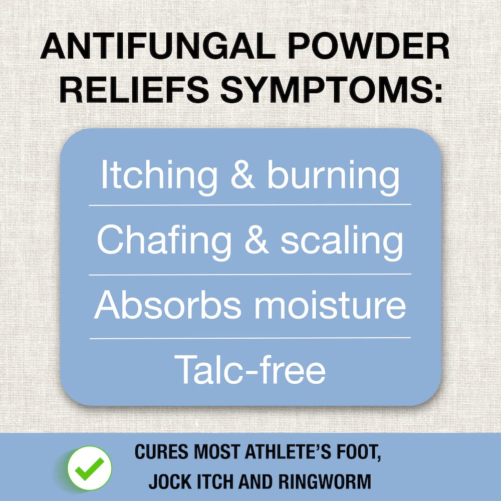 Puregen Labs Antifungal Powder with 2% Miconazole Nitrate for Common Fungal Infections Including Athletes Foot, Jock Itch and Ri