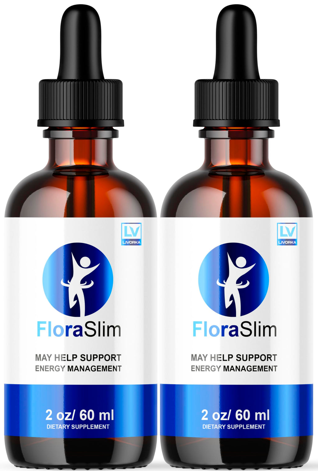 LIVORKA FloraSlim Advanced Formula Liquid Drops, All Natural, Pack of 2 Bottles for 60 Days