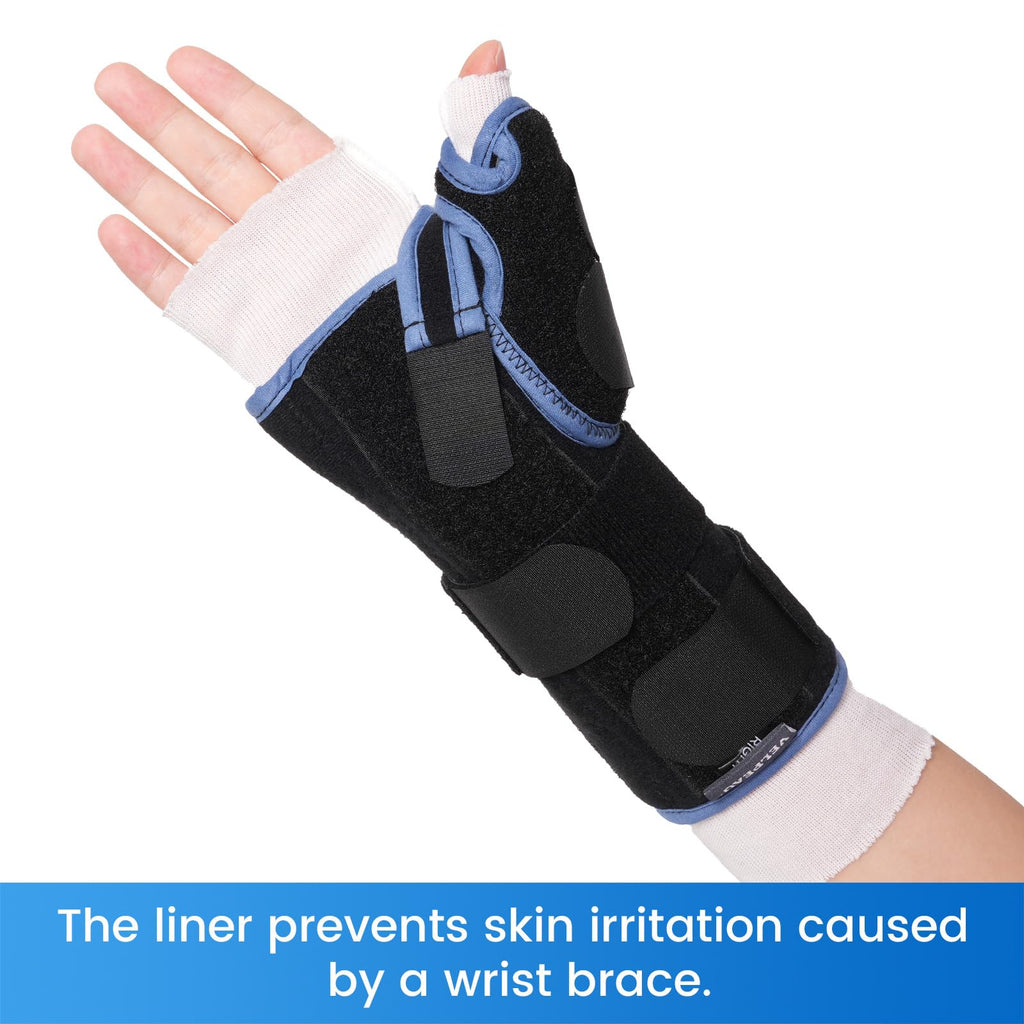 Velpeau Hand Socks for Splint (Pack of 10), Breathable, Thin Stockinette Tubing for Arm, Wrist Brace with Thumb Spica Liner, Cot