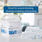 McKesson 8-Ply Sterile Gauze Sponges, 2 x 2, 2 counts per Pack, 50 Packs, total 100 Sterile Gauze Sponges