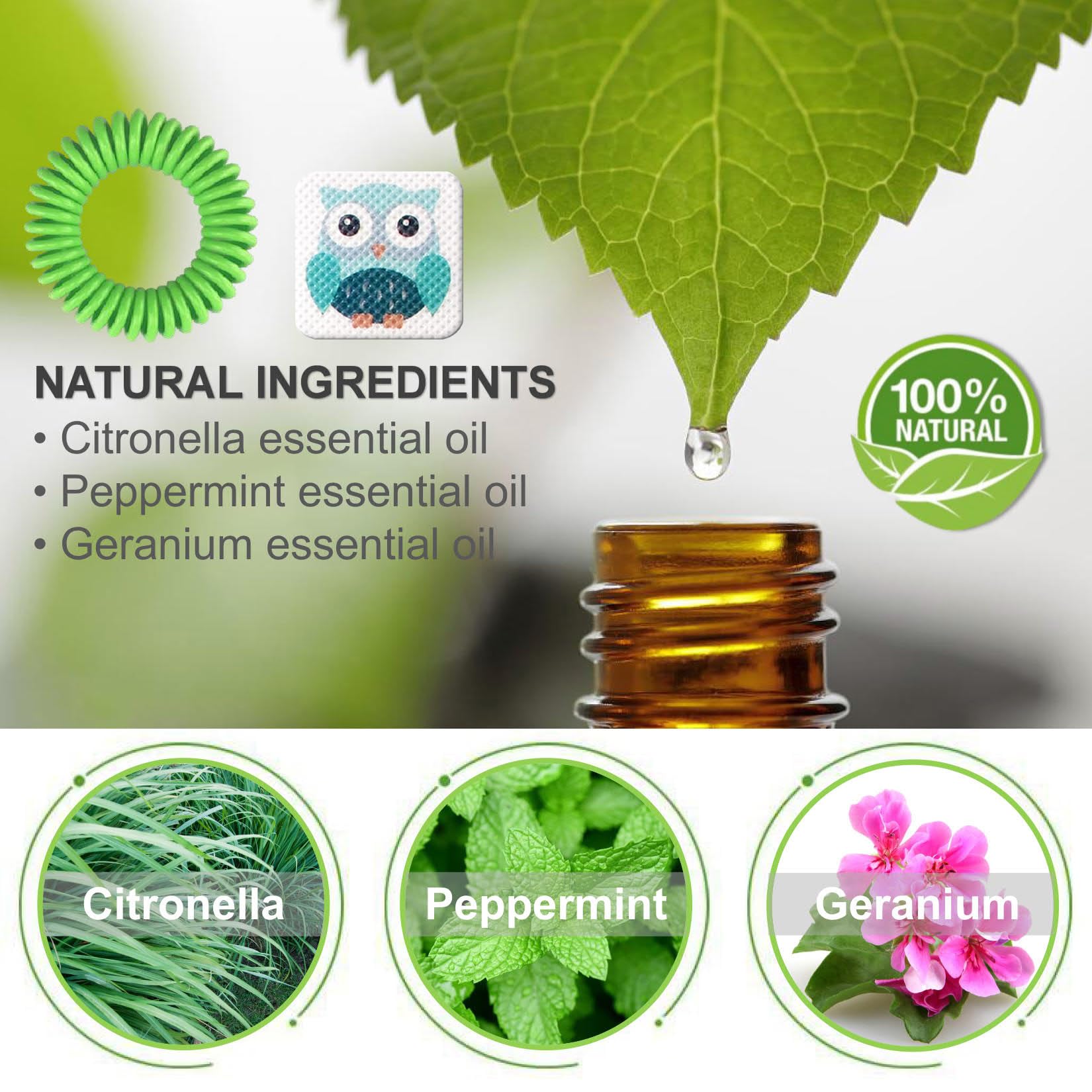 Mosquito Repellent Stickers 240 Pcs Natural Mosquito Patches for Kids and Adults with 5 Pack Individually Wrapped Mosquito Repel