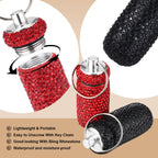 Patelai 3 Pieces Bling Pill Container Portable Pill Bottle Case Waterproof Travel Holder Storage with Keychain for Outdoor Campi