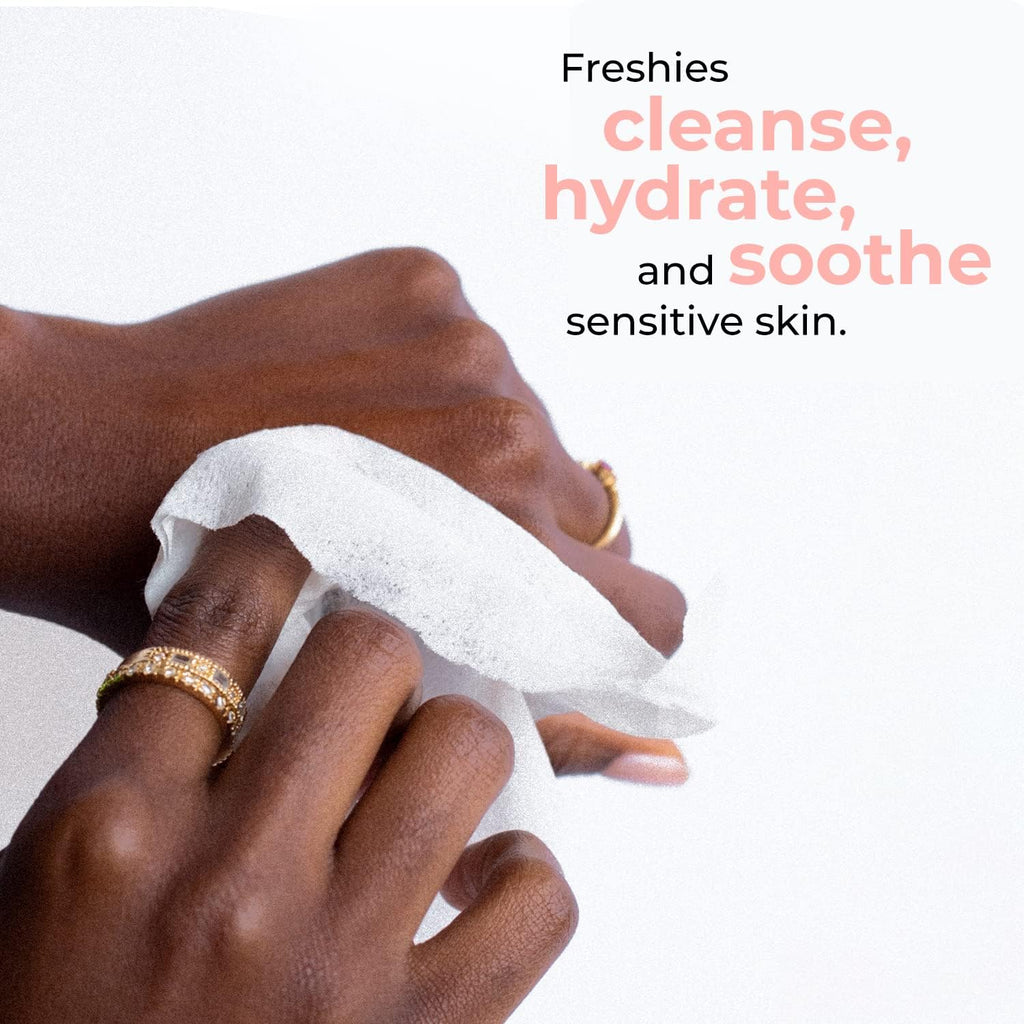 Woo More Play Freshies: All-Natural Feminine Intimacy Towelette Wipes with Coconut Water and Aloe Vera, Promotes Feminine Health
