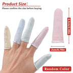 100 Pcs Finger Cots Cotton Material with Elasticity Finger Guards Hand Toe Thumb Fingertips Sleeves Protector by EORTA, Comforta