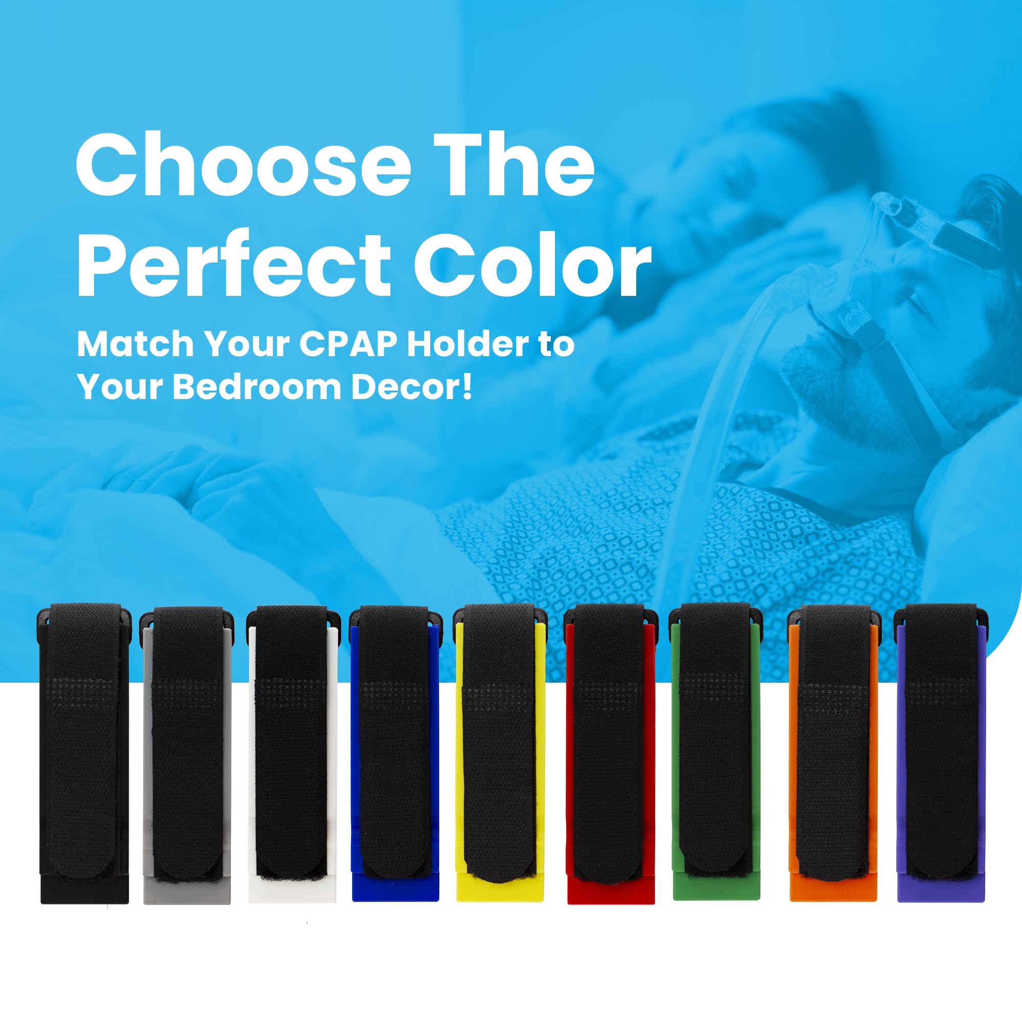 CPAP Tube Holder - for Bed, Wall & Headboard, Perfect for CPAP Machines, Sturdy Hose Hanger, Ideal for Home & Travel, Low Profil