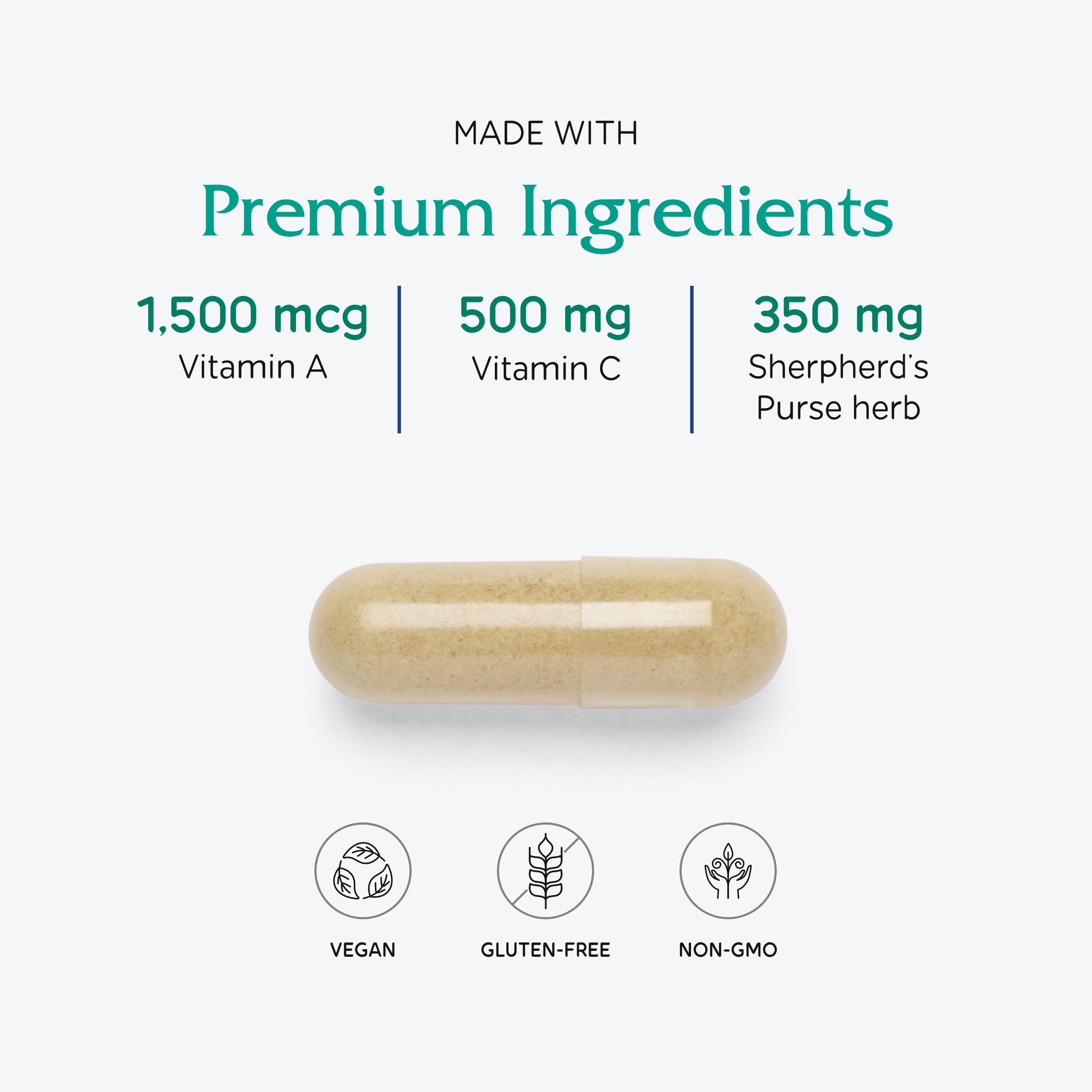 Vitanica Slow Flow, Menstrual Flow Support, Vegan, 60 Capsules (Slow Flow Pro Logo)