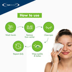 The Eye Doctor Tea Tree Oil Eyelid Wipes - 40 x Single Use Eye Cleaning Wipes for Daily Lid Care - Individual Preservative Free