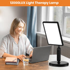 LASTAR Light Therapy Lamp, 12000LUX Therapy Light Full Spectrum Sun Lamp,Remote Control/4 Color Temperature/5 Brightness/4 Timer