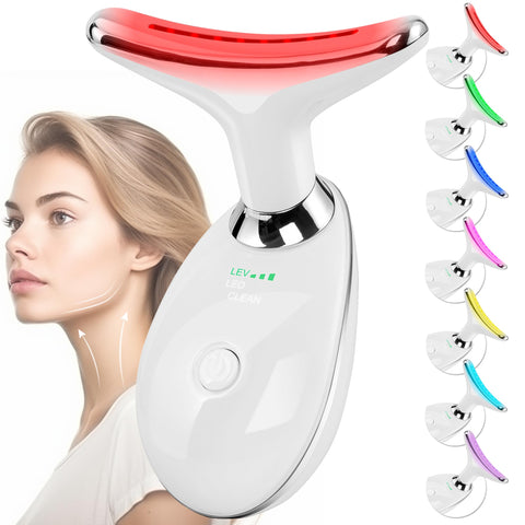 Facial Massager Red-Light-Therapy-for-Face and Neck, Face ?? culpting Wand with 7 Color