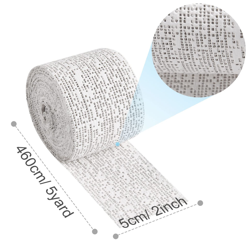 45ft - 211ft Plaster Cloth Rolls White Gauze Strips Wrap Bandages for Craft Belly Cast Mask Making Body Molds Scenery Art(2inch