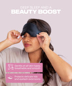 SUNDAYSILKS Premium Mulberry Silk Sleep Masks | Soft Eye Covers, Silk Sleep Mask Blackout [Midnight Black] Silk Eye Masks for Sl