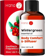 Hana Wintergreen Essential Oil - 100% Pure and Natural Wintergreen Oil for Body, Aromatherapy, Diffuser - with a Refreshing Cris