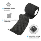 24 Rolls Black Elastic Self Adhesive Bandage Wrap, Breathable Flexible Fabric Non Woven Cohesive Bandage, Ankle Sprains Swelling