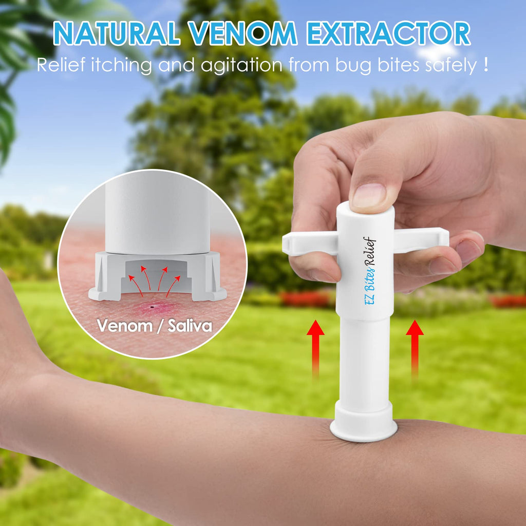 Bug Bite Suction Tool, Kid Friendly Bug Bite Sucker, Venom Extractor, Natural Reduce Itching & Swelling, Bite & Sting First Aid