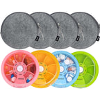Weekly Pill Organizer 8 PCS 7 Compartments Daily Pill Box Travel Small Pill Container Portable Pill Case Fish Oil Supplements Vi