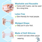 Povihome 10 Pack Gel Bunion Corrector and Toe Spacers Separators and Straightener Orthotics (4/10''Thick) for Sports Activities,