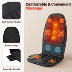 comrelax Massage Seat Cushion with Heat, Cooling Back Massager for Chair, Chair Massager for Full Body Massage, Deep Tissue Vibr