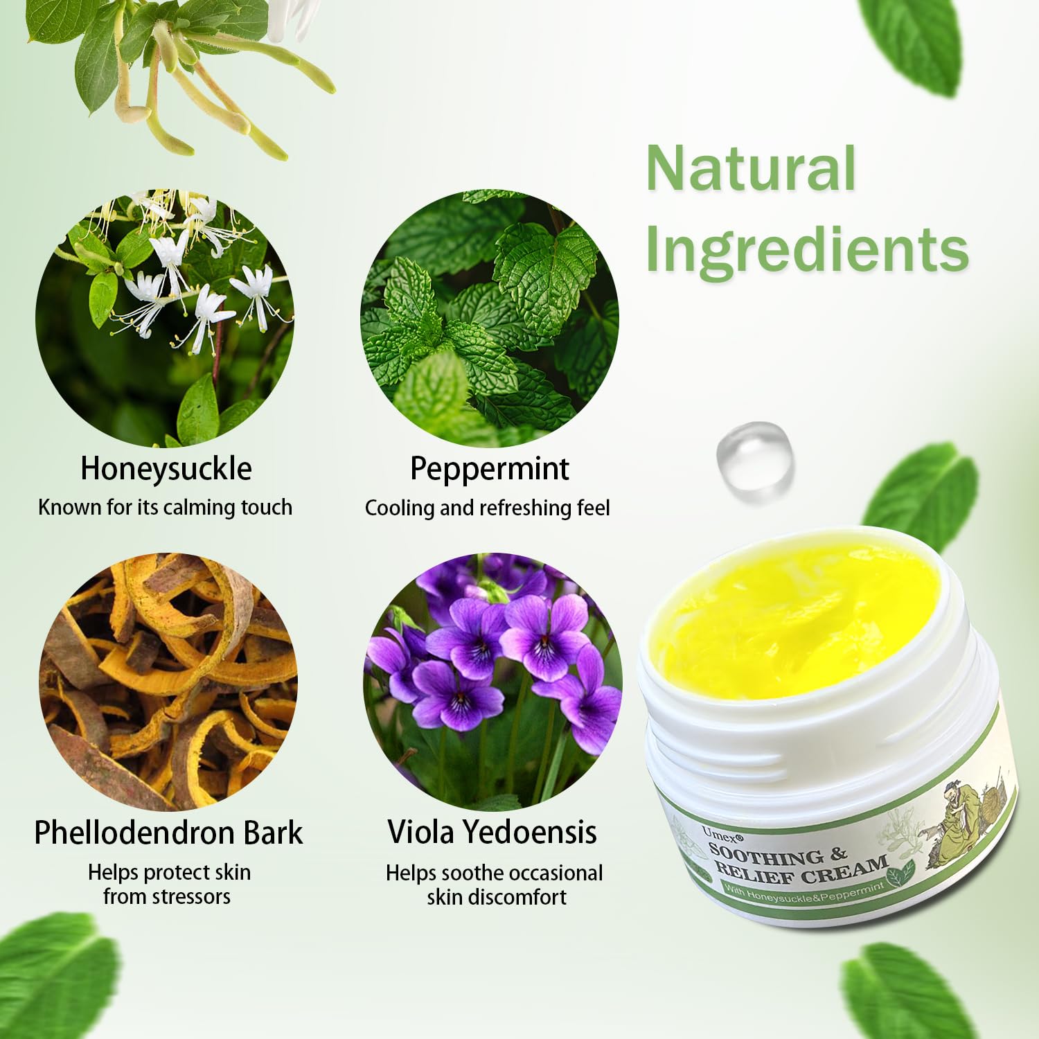 Umex Intensive Itch Relief Cream - Daily Moisturizing Lotion for Sensitive Skin, Soothes Dry & Flaky Skin, Non-Greasy & Fragranc