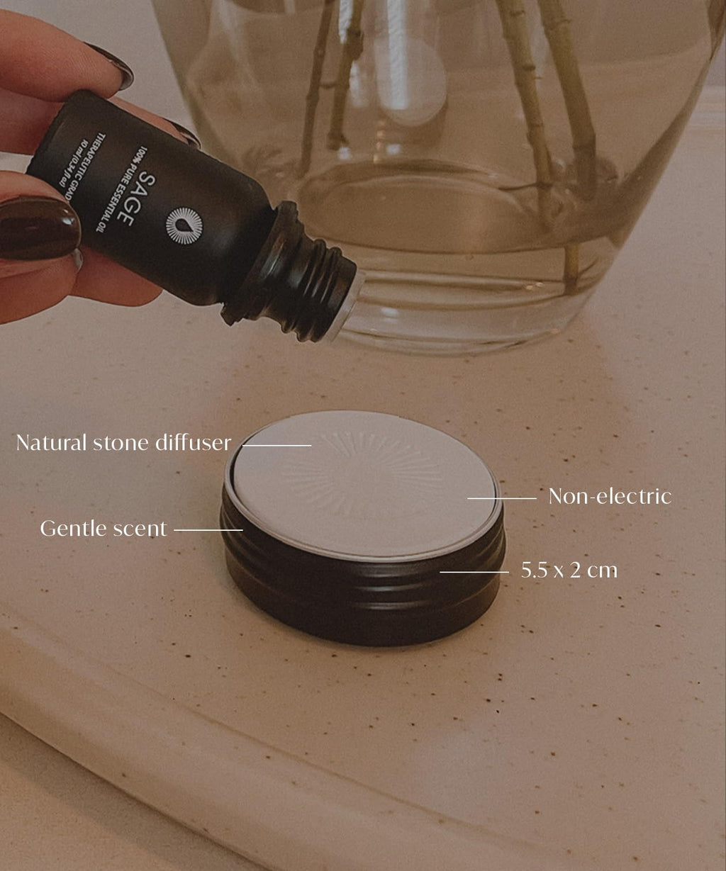 Bursera Essential Oil Diffusing Stone, Portable Non-Electric Essential Oil Diffuser, Tree Planted with Every Order, Natural Wate