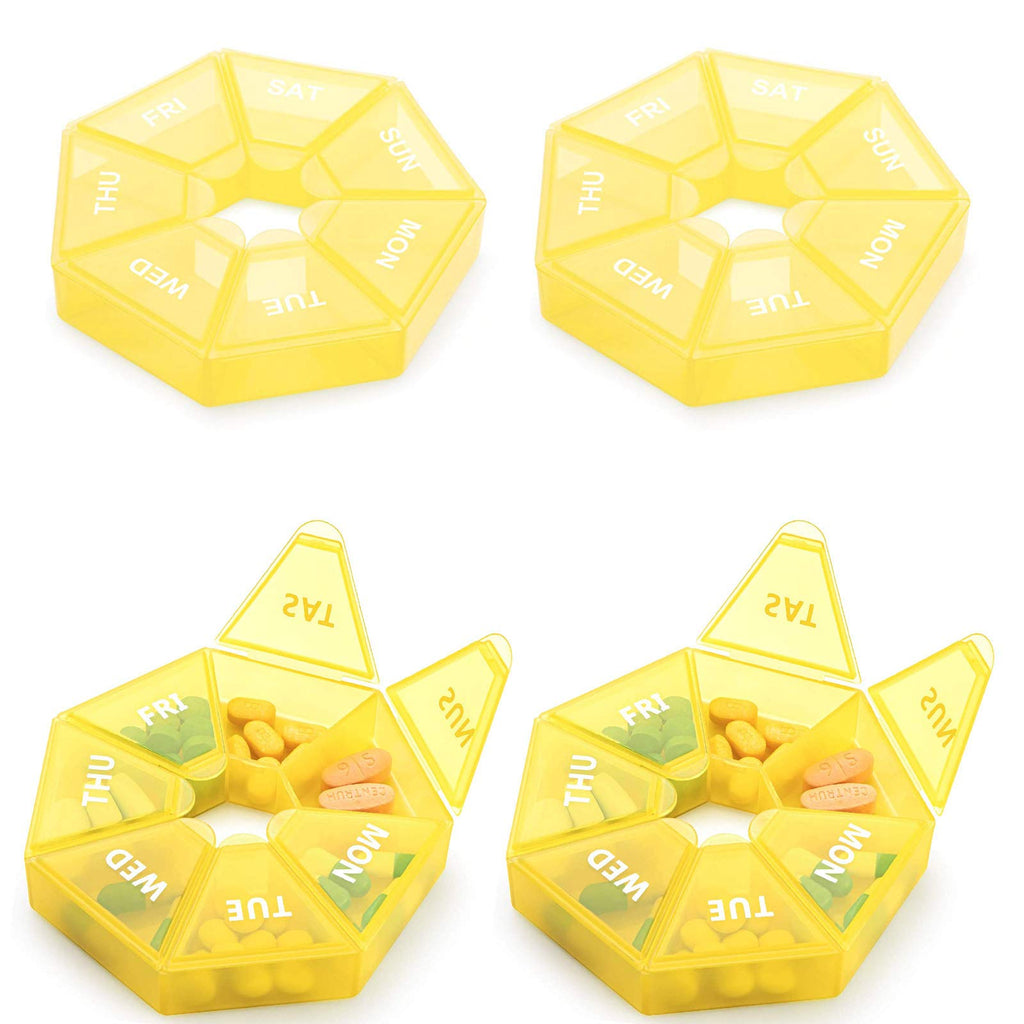 Weekly Pill Organizer Large 7 Day Pill Box Organizer Daily Medicine Case for Vitamin Fish Oil Pills Supplements Arthritis Friend