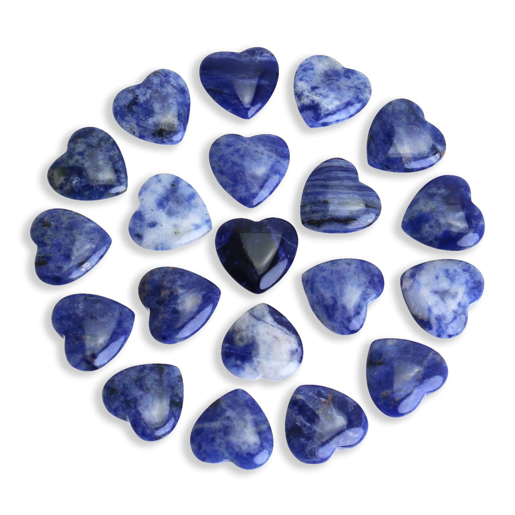 Nvzi Tumbled Polished Natural Lapis Lazuli Crystals Heart Stones, Crystals and Healing Stones Quartz Bulk for Wicca, Reiki, Heal