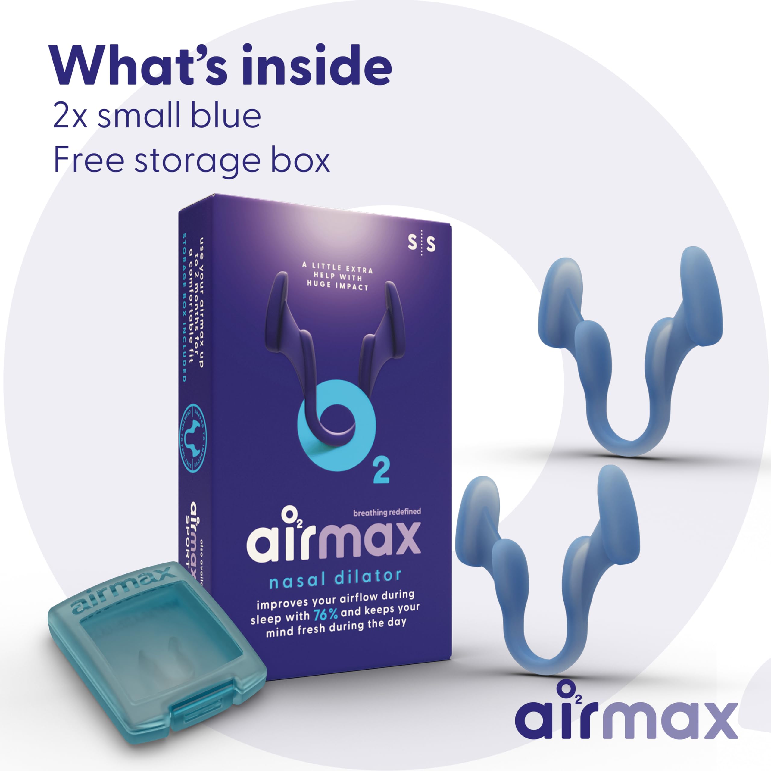 AIRMAX Nasal dilators for Sleeping - 76% More Airflow - Anti Snore Device - Breathe Freely Through The Nose - Sinus Relief, Slee