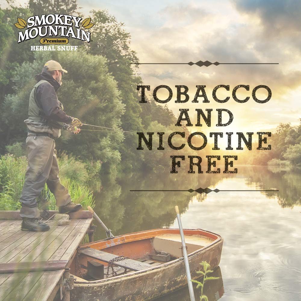 Smokey Mountain Herbal Long Cut - Cherry - 1 Can - Tobacco Free and Nicotine Free Snuff