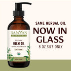 Banyan Botanicals Organic Neem Oil - Cooling & Soothing Ayurvedic Neem Oil - Supports Healthy Radiant Skin - 8 oz. - Non-GMO Sus